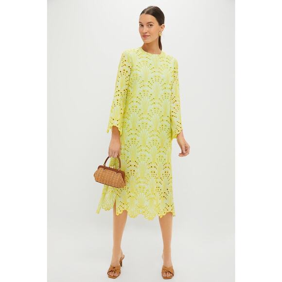 TUCKERNUCK Mint and Mimosa Eyelet Jamie Dress Size S NWT Retail $228 Tuckernuck - Picture 7 of 9